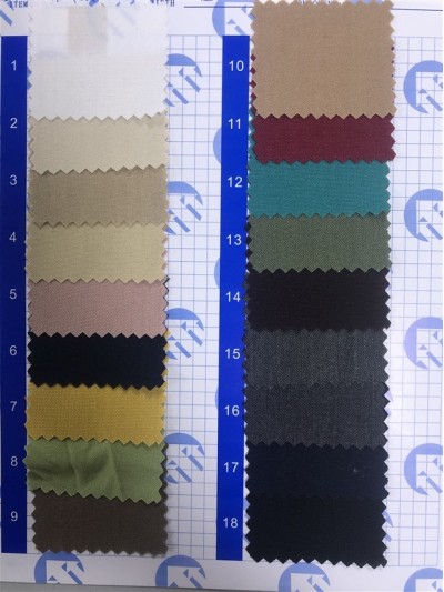 SZ-SMH TR平紋 成份：83%滌 13%人棉 4%氨綸  克重：180g 45度照